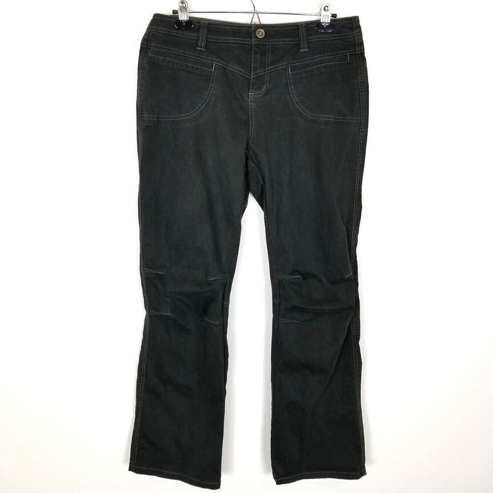 KUHL Dulce Women Hiking Travel Pants Sz 12 Carbon Articulated Knees Stretch